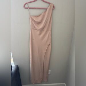 BHLDN One-Shoulder Beige Dress